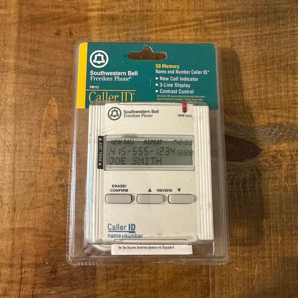 Southwestern Bell Freedom Phone FM112 Caller ID Display 50 Memory NOS Sealed Vtg